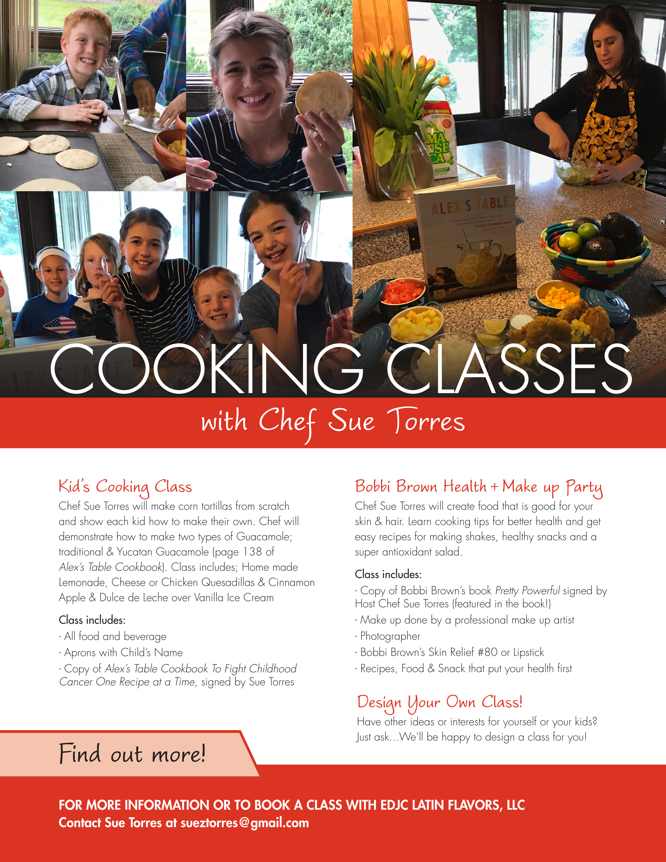 Cooking classes with Chef Sue Torres